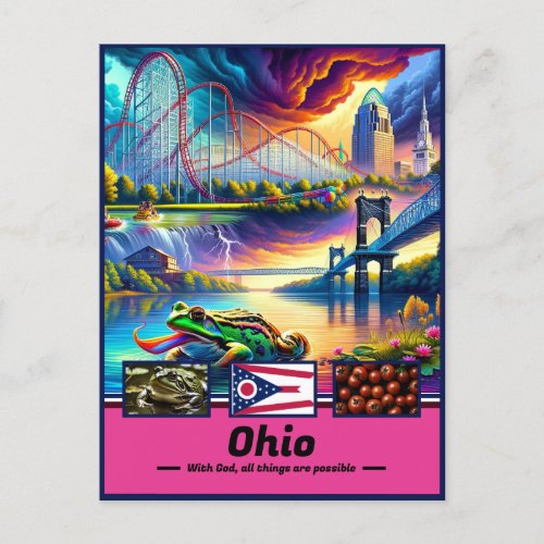 Ohio Wonders Iconic Landmarks Postcard