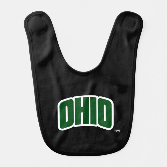 Ohio Wordmark Baby Bib (Front)