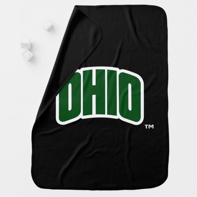 Ohio Wordmark Baby Blanket (In Situ)
