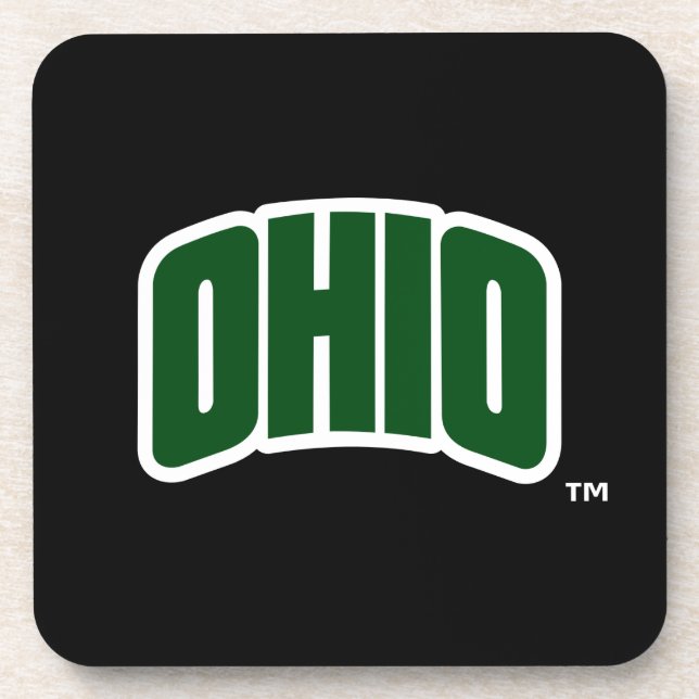 Ohio Wordmark Beverage Coaster (Front)