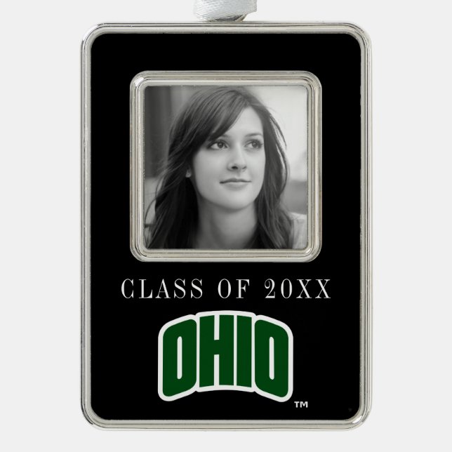 Ohio Wordmark Christmas Ornament (Front)