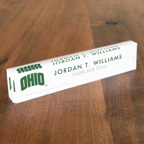 Ohio Wordmark Desk Name Plate