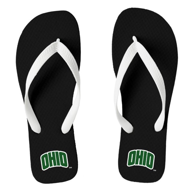 Ohio Wordmark Flip Flops (Footbed)