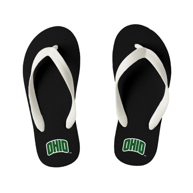 Ohio Wordmark Kid's Flip Flops (Footbed)