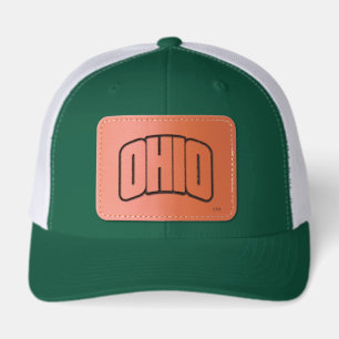 Ohio Wordmark Leather Patch Hat