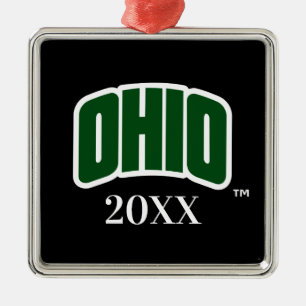 Ohio Wordmark Metal Ornament