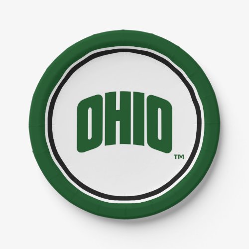 Ohio Wordmark Paper Plates