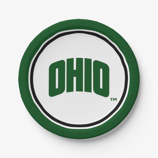 Ohio Wordmark Paper Plates (Front)