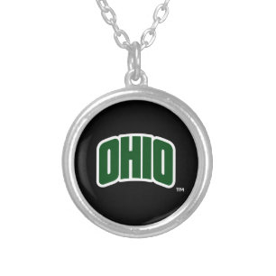 Ohio Wordmark Silver Plated Necklace