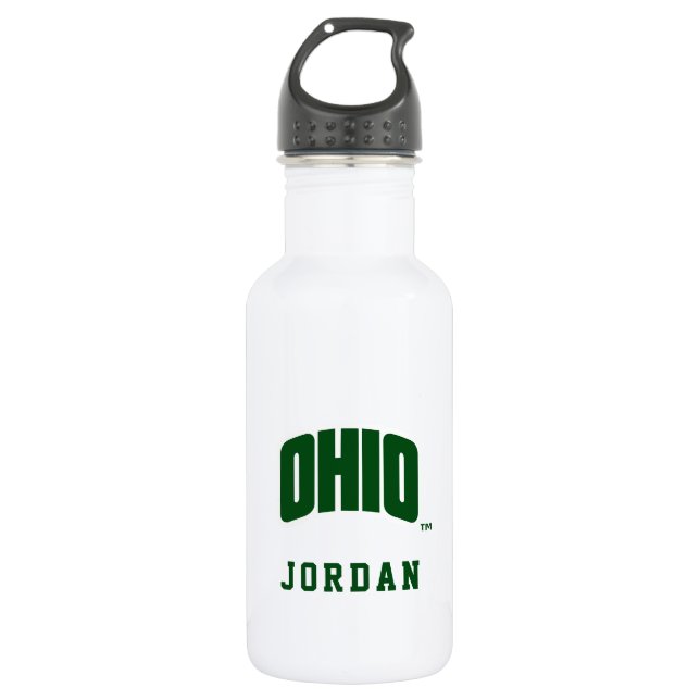 Ohio Wordmark Stainless Steel Water Bottle (Front)