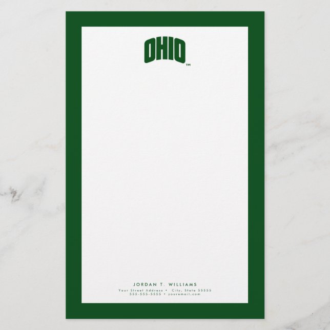 Ohio Wordmark Stationery (Front)
