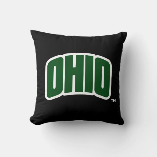 Ohio Wordmark Throw Pillow