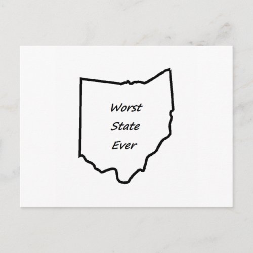 Ohio Worst State Ever Postcard