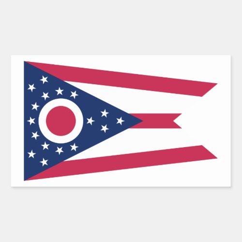 Ohioan Flag Flag of Ohio Rectangular Sticker