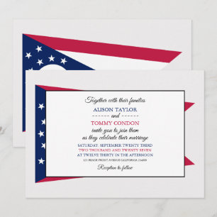 Ohioan Flag, Flag of Ohio Wedding Invitation