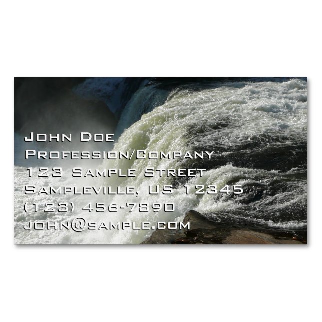 Ohiopyle Falls in Pennsylvania Business Card Magnet (Front)