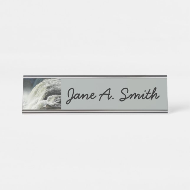 Ohiopyle Falls in Pennsylvania Desk Name Plate (Front)