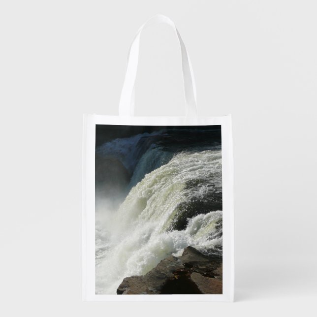 Ohiopyle Falls in Pennsylvania Reusable Grocery Bag (Front)