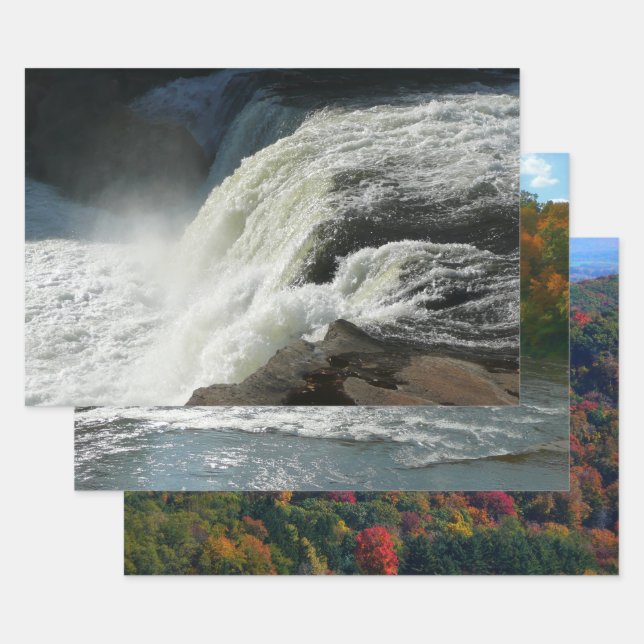 Ohiopyle Falls in Pennsylvania Wrapping Paper Sheets (Set)