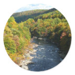 Ohiopyle River in Fall I Pennsylvania Autumn Classic Round Sticker