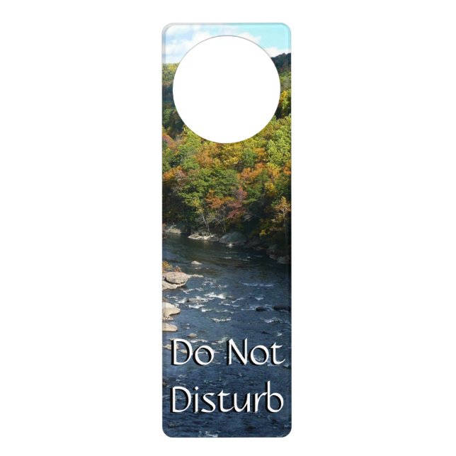 Ohiopyle River in Fall I Pennsylvania Autumn Door Hanger (Front)