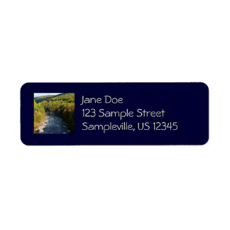 Ohiopyle River in Fall I Pennsylvania Autumn Label
