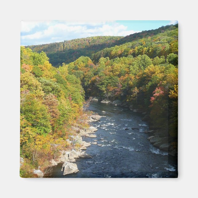 Ohiopyle River in Fall I Pennsylvania Autumn Magnet (Front)