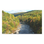 Ohiopyle River in Fall I Pennsylvania Autumn Rectangular Sticker