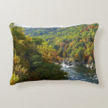Ohiopyle River in Fall II Pennsylvania Autumn Accent Pillow