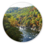 Ohiopyle River in Fall II Pennsylvania Autumn Ceramic Knob