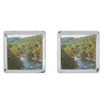 Ohiopyle River in Fall II Pennsylvania Autumn Cufflinks