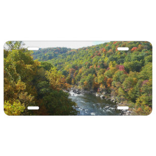 Ohiopyle River in Fall II Pennsylvania Autumn License Plate
