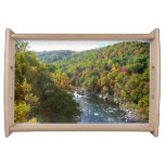 Ohiopyle River in Fall II Pennsylvania Autumn Serving Tray