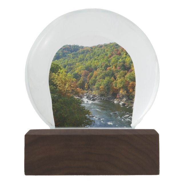 Ohiopyle River in Fall II Pennsylvania Autumn Snow Globe (Front)