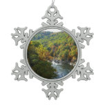 Ohiopyle River in Fall II Pennsylvania Autumn Snowflake Pewter Christmas Ornament