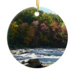 Ohiopyle River Rapids in Fall Pennsylvania Autumn Ceramic Ornament