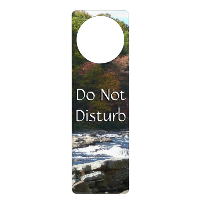 Ohiopyle River Rapids in Fall Pennsylvania Autumn Door Hanger (Front)
