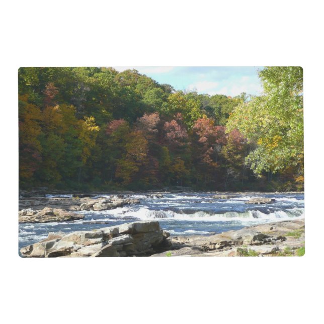 Ohiopyle River Rapids in Fall Pennsylvania Autumn Placemat (Front)