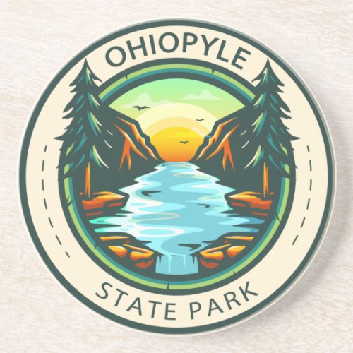 Ohiopyle State Park Pennsylvania Badge Coaster