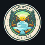Ohiopyle State Park Pennsylvania Badge  Magnet<br><div class="desc">Ohiopyle State Park illustration in a badge style circle.</div>