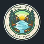 Ohiopyle State Park Pennsylvania Badge  Magnet<br><div class="desc">Ohiopyle State Park illustration in a badge style circle.</div>