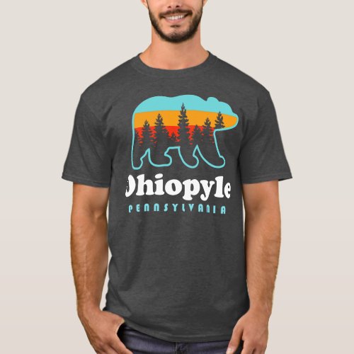 Ohiopyle State Park Pennsylvania Camping Bear T_Shirt