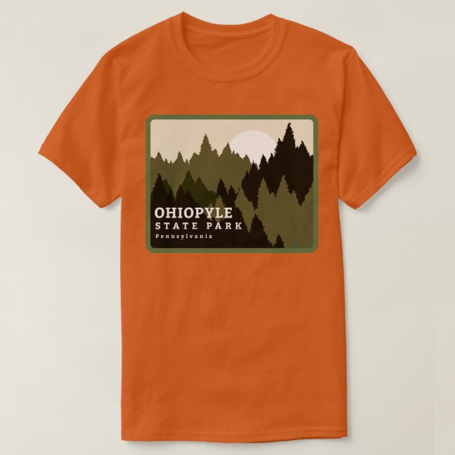 Ohiopyle State Park Pennsylvania Forest Sunrise T-Shirt (Design Front)
