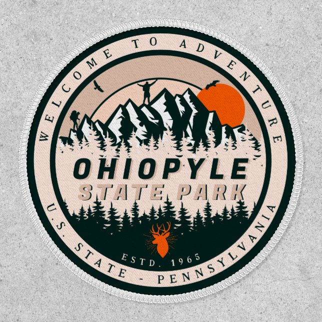 Ohiopyle State Park Pennsylvania Hike Souvenirs Patch (Front)