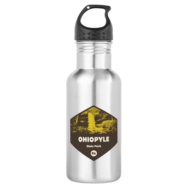 Ohiopyle State Park Pennsylvania Stainless Steel Water Bottle (Front)