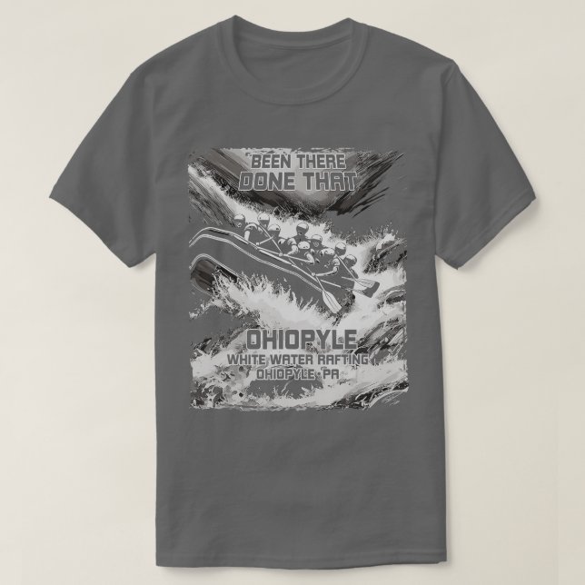 Ohiopyle White Water Rafting River Rapids Pennsylv T-Shirt (Design Front)