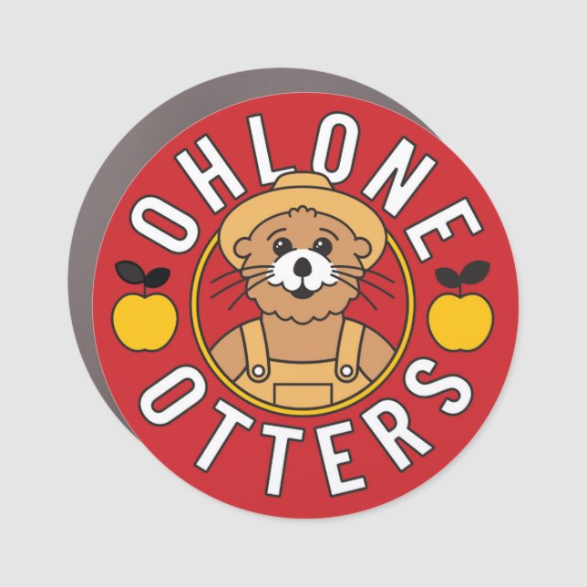 Ohlone Magnet - Red Otter (Front)