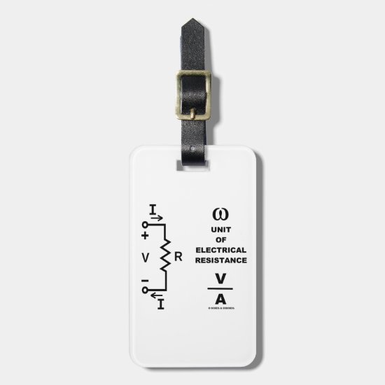 Ohm A Unit Of Electrical Resistance (Physics) Luggage Tag