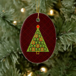 Ohm Christmas Tree Ceramic Ornament