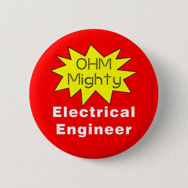 Ohm Mighty Electrical Engineer Button (Front)